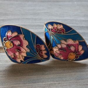 Vintage cloisonne earrings